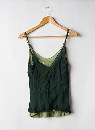Top coupe cintrée fines bretelles vert ZADIG & VOLTAIRE femme