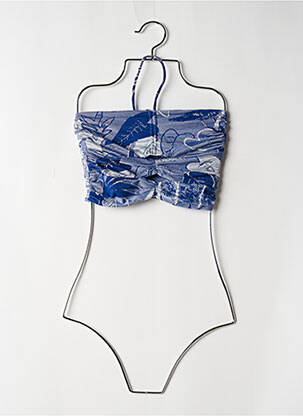 Top coupe cintrée fines bretelles bleu ZARA femme
