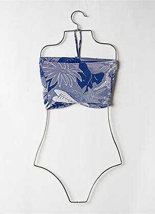 Top coupe cintrée fines bretelles bleu ZARA femme