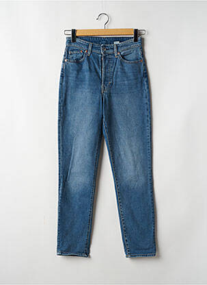 Jean coupe mom  taille haute bleu H&M femme
