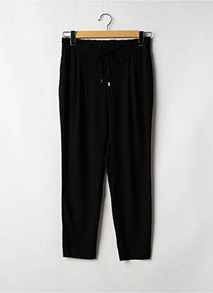 Pantalon droit tissage crêpe taille normale noir ZARA femme