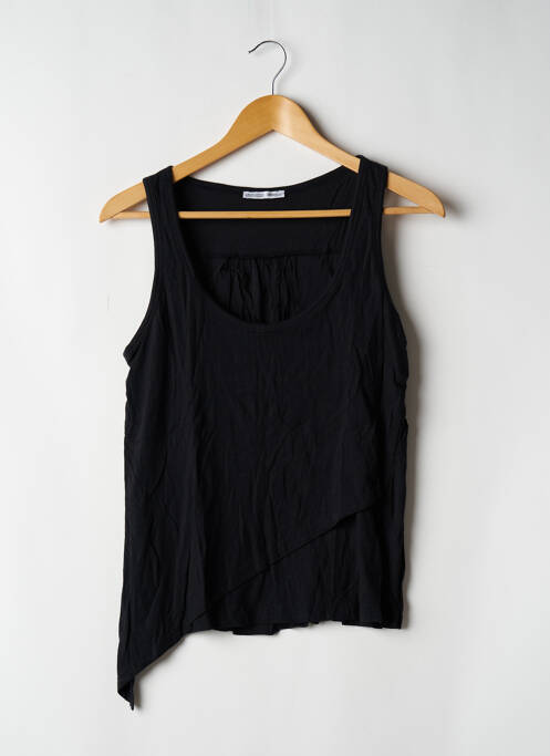 Top tissage jersey sans manche noir ZARA femme