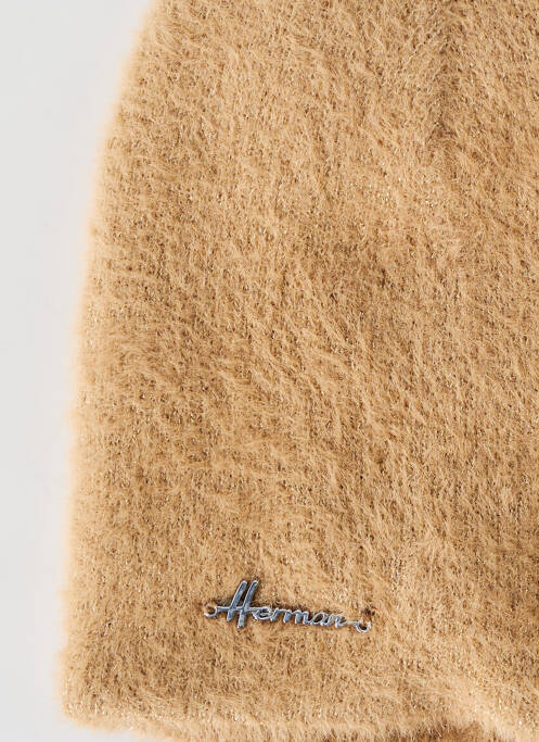 Bonnet beige HERMAN pour femme