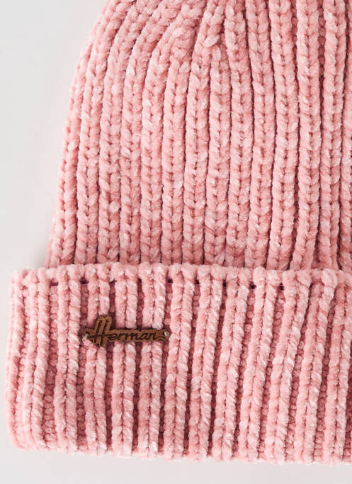 Bonnet rose HERMAN pour femme