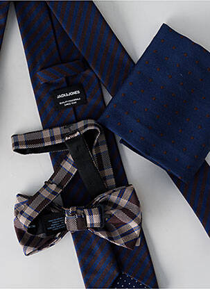 Cravate imprimé rayures bleu JACK & JONES homme