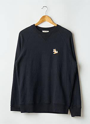 Sweat-shirt broderie manches longues noir MAISON KITUSNÉ homme