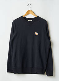 Sweat-shirt broderie manches longues noir MAISON KITUSNÉ homme