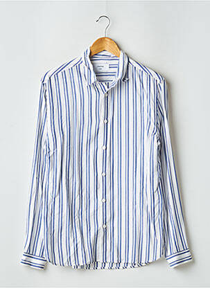 Chemise manches longues imprimé rayures blanc INSIMA homme