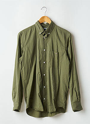 Chemise manches longues poches vert EDEN PARK homme