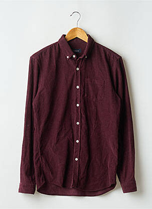Chemise manches longues manches longues rouge BALIBARIS homme