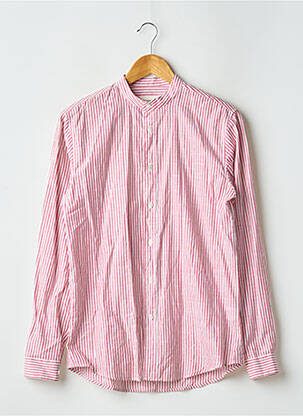 Chemise manches longues imprimé rayures rouge OCTOBRE homme