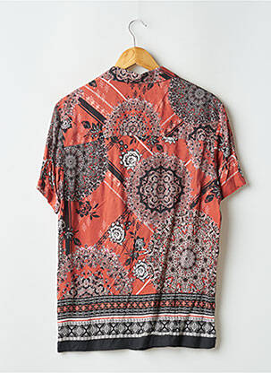 Chemise manches courtes col tailleur orange RIVER ISLAND homme