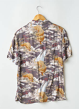 Chemise manches courtes col tailleur gris ALLSAINTS homme