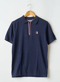 Pull maille fine manches courtes bleu FILA homme