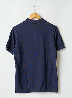 Pull col polo manches courtes bleu FILA homme