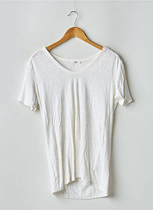 T-shirt tissage chiné manches courtes blanc MAISON STANDARDS homme