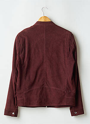 Veste en cuir coupe droite rouge INSIMA homme