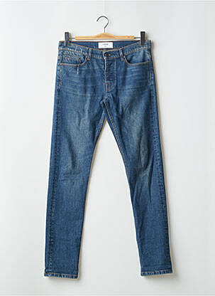 Jeans coupe slim fermeture boutonnée sur le devant taille normale bleu INSIMA homme