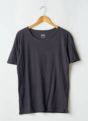 T-shirt gris ZARA pour homme seconde vue