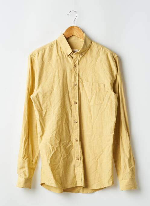 Chemise manches longues manches longues jaune OCTOBRE homme