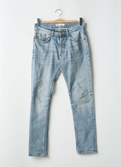 Jeans skinny fermeture boutonnée sur le devant taille normale bleu ZARA homme