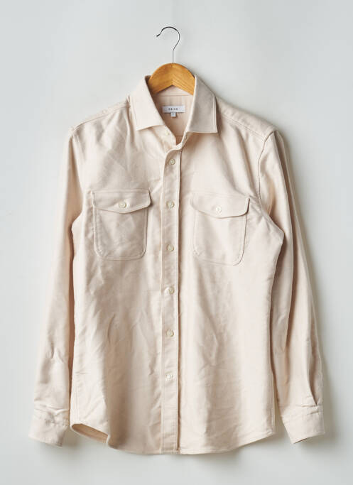 Chemise manches longues beige REISS pour homme