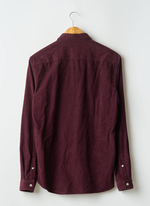 Chemise manches longues rouge BALIBARIS pour homme