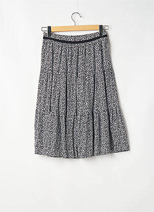 Jupe mi-longue doublure textile noir UN JOUR AILLEURS femme