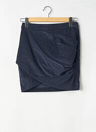 Jupe courte fermeture zip latéral bleu MORPHÉE femme