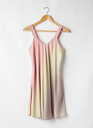 Robe mi-longue coupe fluide sans manche rose COP COPINE femme