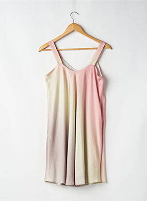 Robe mi-longue coupe fluide sans manche rose COP COPINE femme