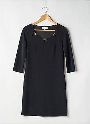 Robe mi-longue manches longues manches longues noir GRAIN DE MALICE femme