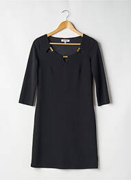 Robe mi-longue manches longues manches longues noir GRAIN DE MALICE femme