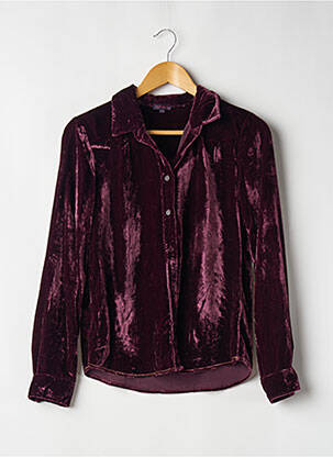 Chemisier coupe droite manches longues violet BENSIMON femme