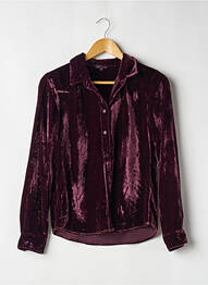 Chemisier coupe droite manches longues violet BENSIMON femme