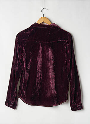 Chemisier coupe droite manches longues violet BENSIMON femme