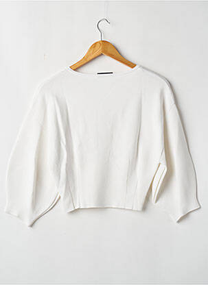 Pull coupe droite manches longues blanc COP COPINE femme