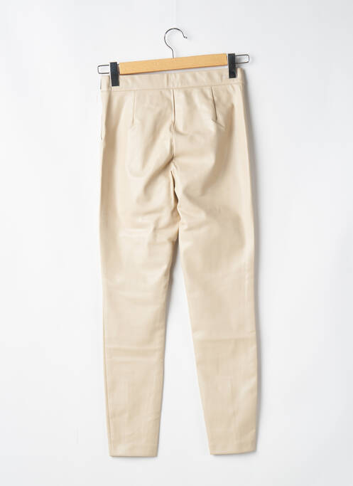 Pantalon slim slim taille haute beige ZARA femme