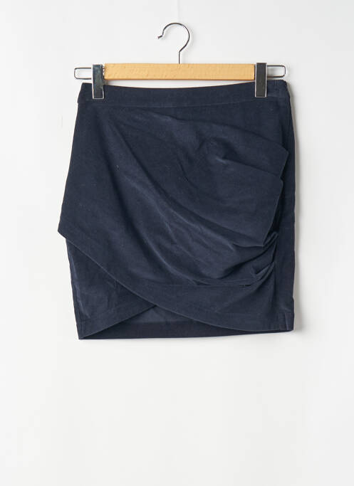Jupe courte fermeture zip latéral bleu MORPHÉE femme