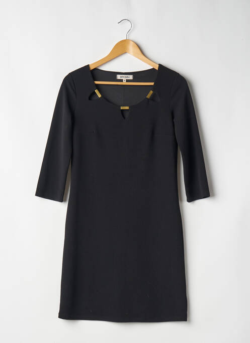 Robe mi-longue manches longues manches longues noir GRAIN DE MALICE femme