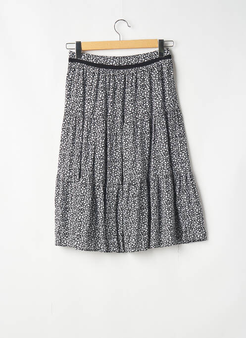 Jupe mi-longue noir UN JOUR AILLEURS femme