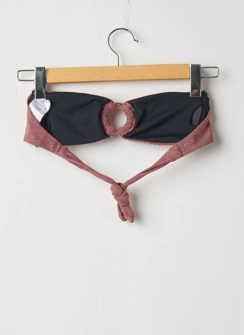 Haut de maillot de bain fermeture liens à nouer haut soutien-gorge balconnet rose LOAVIES femme