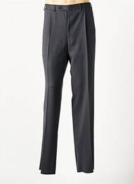 Pantalon droit tissage chiné taille normale gris fonce CANALI homme