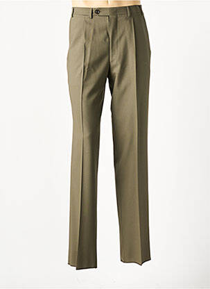 Pantalon droit tissage chiné taille normale vert fonce CANALI homme
