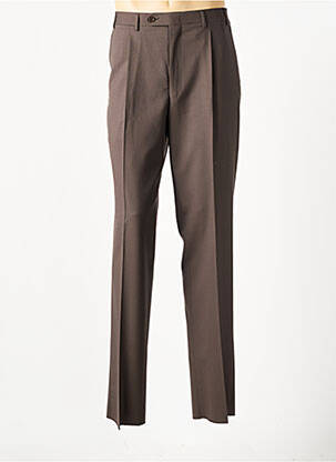 Pantalon droit tissage chiné taille normale marron CANALI homme