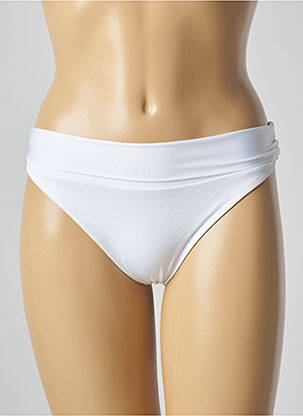 Bas de maillot de bain tissage satiné culotte blanc ANTIGEL femme