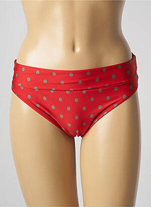 Bas de maillot de bain tissage satiné culotte rouge ANTIGEL femme