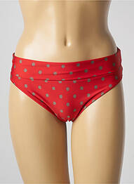 Bas de maillot de bain tissage satiné culotte rouge ANTIGEL femme