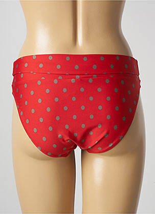 Bas de maillot de bain tissage satiné culotte rouge ANTIGEL femme