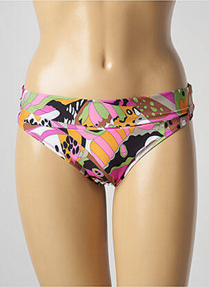 Bas de maillot de bain imprimé fantaisie culotte rose ANTIGEL femme